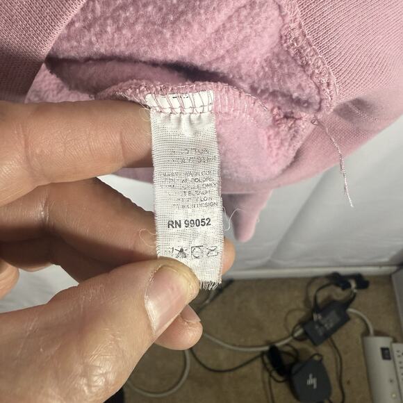 Glossier Pink Logo Hoodie Small Smiley Back Graphic Pullover Sweatshirt - Picture 6 of 8